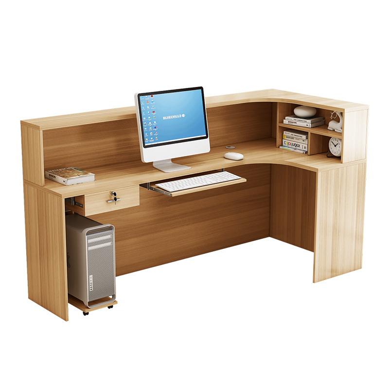 极速吧台饭店收银柜台一体商用店B铺简约现代柜台桌酒店酒柜组合