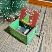 新品 P手摇音乐盒圣诞节礼 提前开始叮叮当给自己摇一首圣诞歌