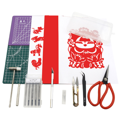 极速刻纸工具剪纸工具套装初学A手工雕刻刀垫板刻板纸学生剪刀