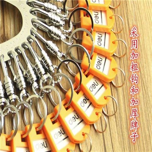 极速不锈钢加厚钥匙盘圆盘酒w店房间分类带可标记牌房东钥匙串收