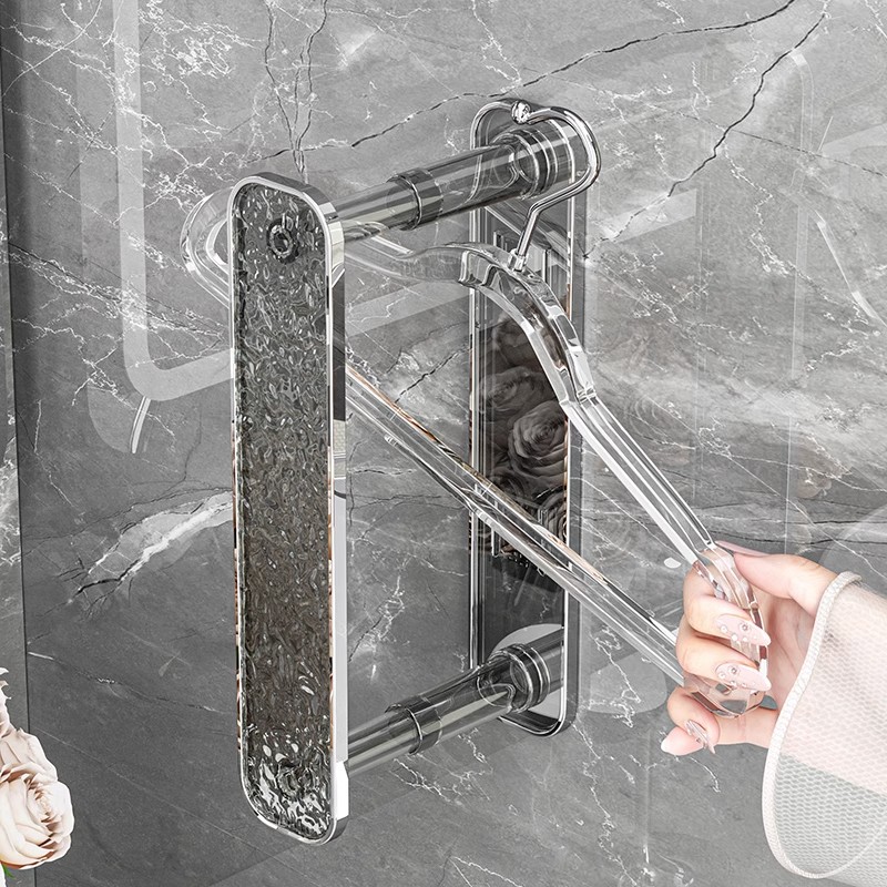 极速衣架收纳层架免打孔多功能阳台整理架放夹子家用收Z纳挂钩晾