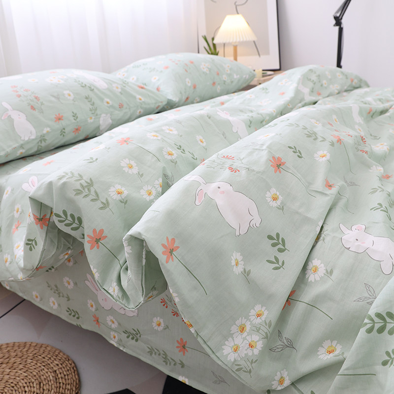 极速花朵兔e子小动物田园全棉布单双人牀单纯棉被套被套牀笠可配,床上用品,床单,淘宝优惠券,粉丝福利购,淘宝优惠卷