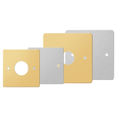 极速120型不锈钢金属地插盖板盲板遮孔通用底盒装 饰U盖子10地盒地