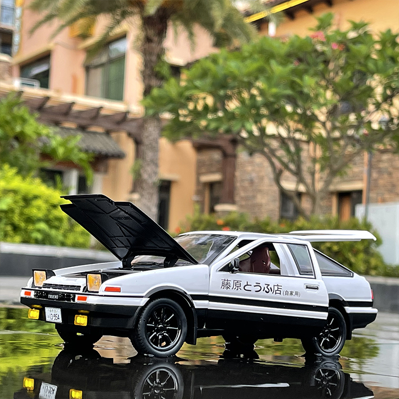 极速1:20 Movie Car INITIAL D AE86 Alloy CarN Model Diecast &