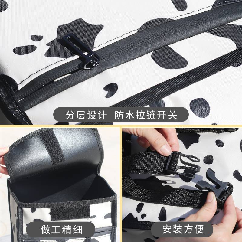 极速电动车放置神器电动自行车储物兜前置M物兜防水小巧电动车袋