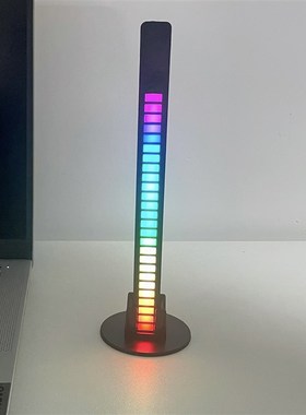 新品一个有趣的小玩意,拾音氛围幻彩七彩声控音T乐节奏灯车载桌面