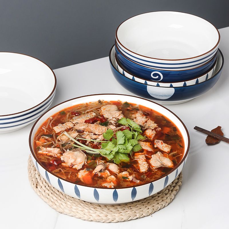 极速大汤碗汤谷陶瓷景德镇汤古大号汤盆家用餐具8寸S9寸10寸11寸