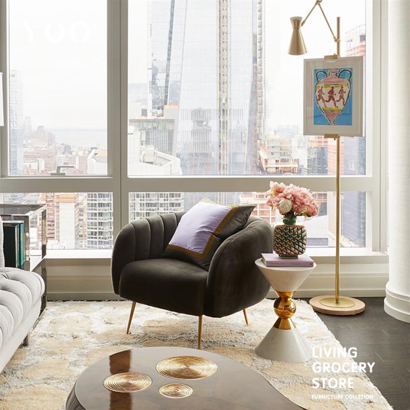 极速北欧创意客厅沙发q轻奢不锈钢烤漆边角几卧室床头边柜沙漏形