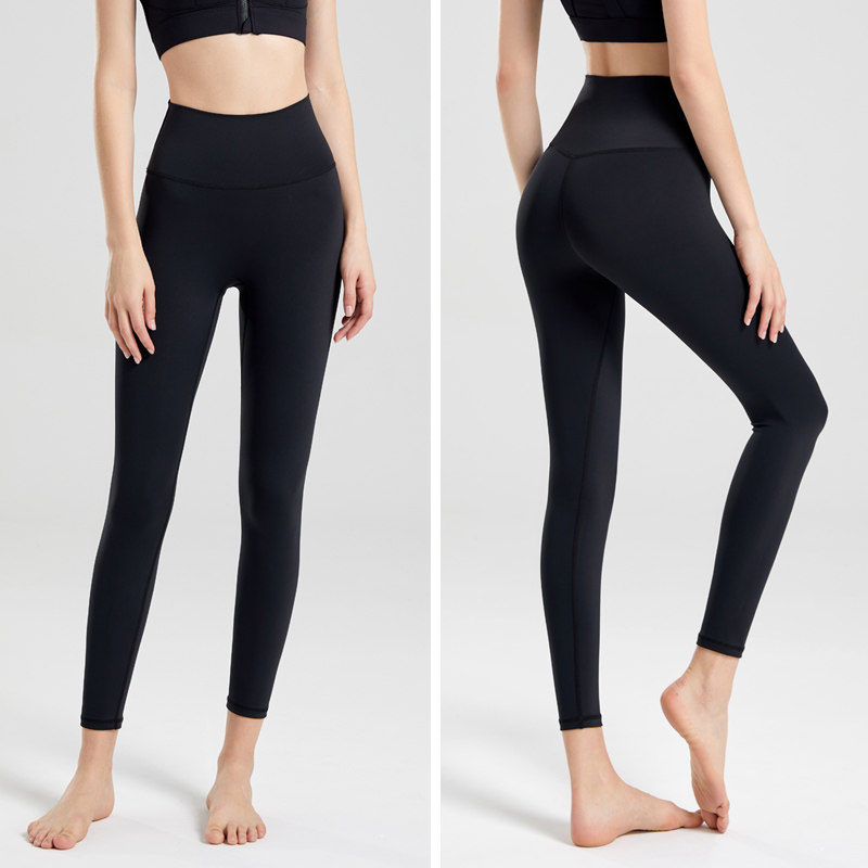 新品胖mm大码无尴尬线高腰提臀弹力E紧身速干健身运动瑜伽裤女裸