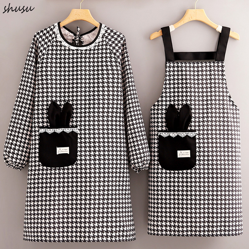 极速围裙家用厨房2022新爆款网红罩衣女冬做饭穿的带X长袖防油时