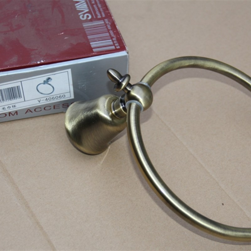 极速全铜b白色烤漆 浴室五金挂件 毛巾挂环  毛巾环 毛巾圈圆形毛