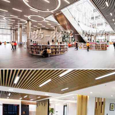 极速新销木纹Vh型c弧形吊栅铝方管隔断U型格顶隔断造型通定材型制