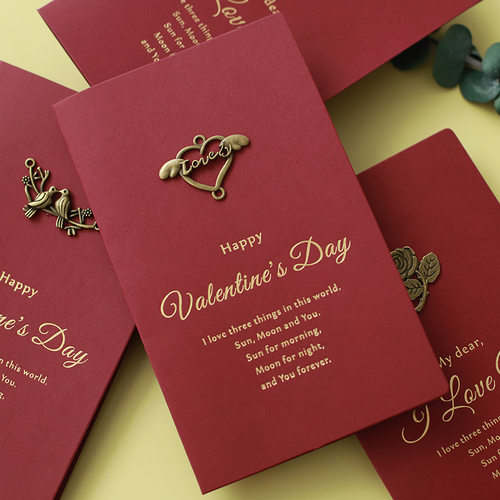 新品Oath Valentines Day Vintage Metal tQhank you card
