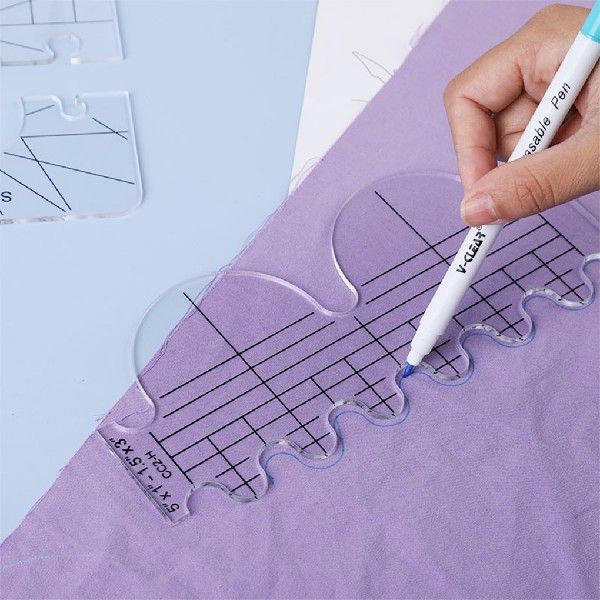现货速发Pa of 6 Patchwork Ruler Acryl Rulers Sewig Template