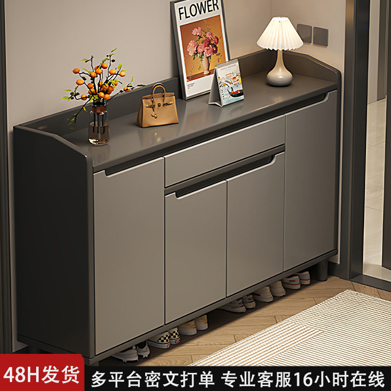 鞋柜家用门口收纳柜一体靠墙2026新款入户玄关储物柜室外简易鞋架