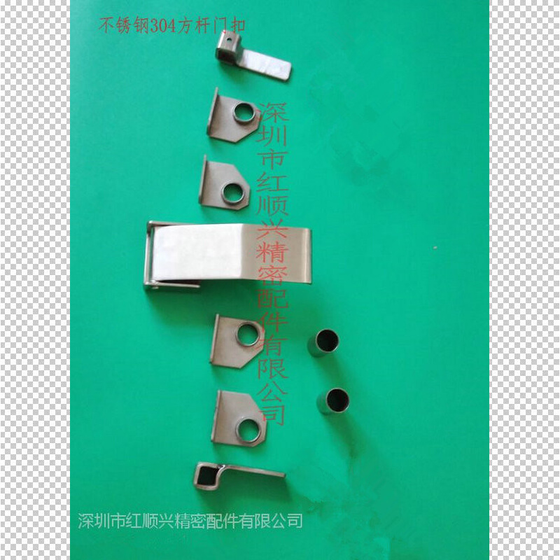 红顺兴系列不锈钢方杆门扣拉杆锁  烘烤箱门锁货柜锁