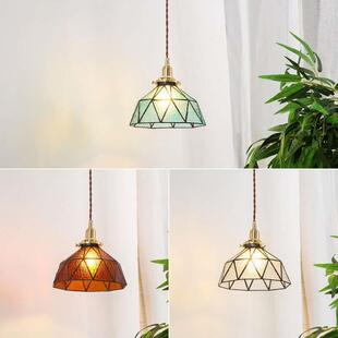 全铜北欧后现代玻璃小吊灯吧台卧室餐厅小吊灯单头