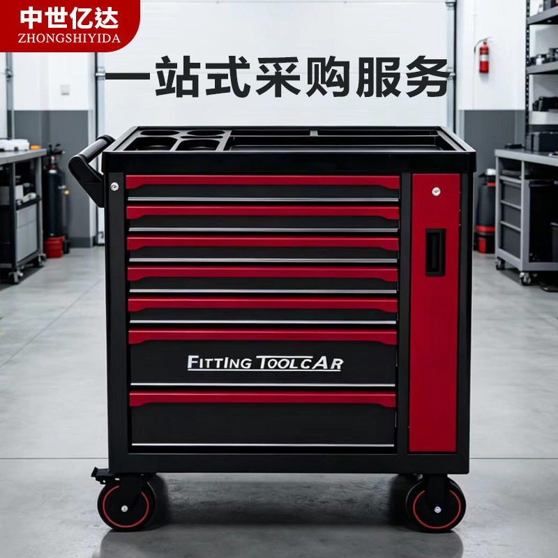 工具柜抽屉式工具车推车汽修五金组套维修工具箱厂家手推车