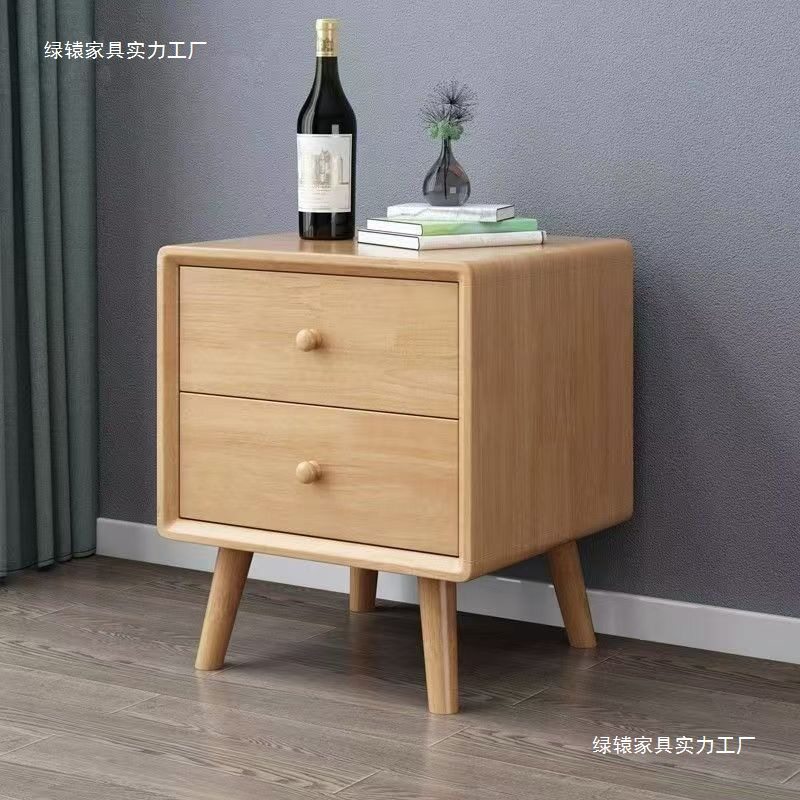 北欧全实木床头柜简约现代整装卧室简易小型收纳柜家用储物床边柜