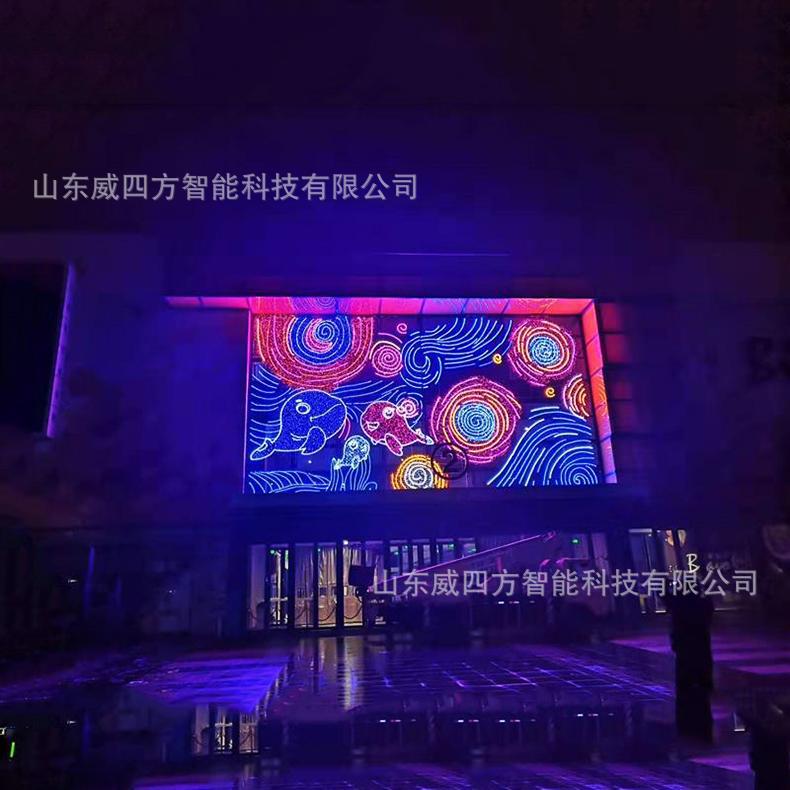 2021新款led灯饰画 商场广场酒店节庆灯饰画新年幕墙灯饰画定制