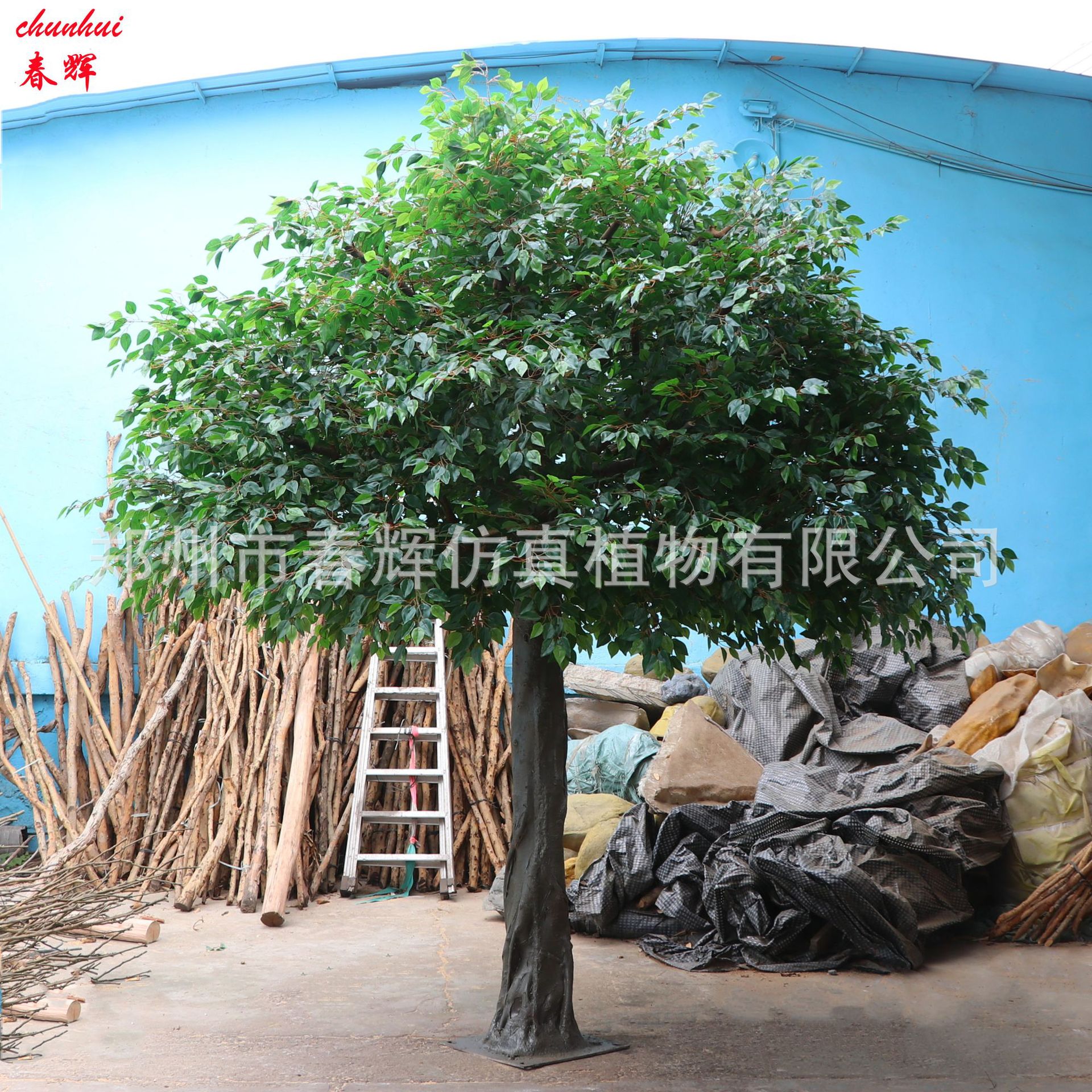 超仿真榕树叶 室外防火抗晒榕树枝大型景观工程仿生假树 自产自销