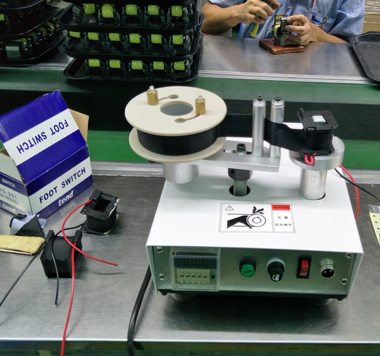 TM-1000R高低频变压器磁芯包胶机半自动包胶机手动包胶机电动包胶