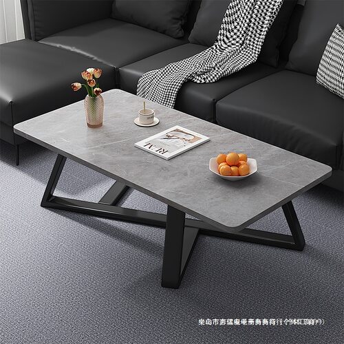 简约现代轻奢岩板色小户型茶几