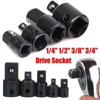 新品4/5pcs 1/4 3/8 1/2r 3/4 Impact Wrench Socket Adapter Con
