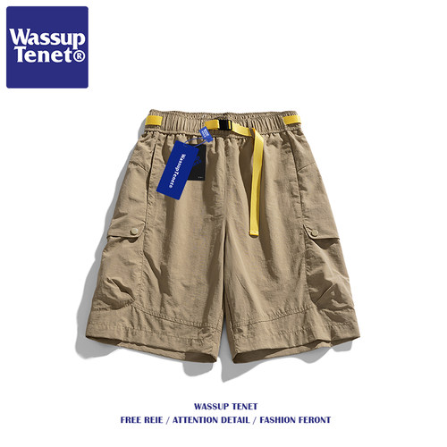 Wassup tenet山系户外冰丝速干运动短裤男夏季凉感宽松阔腿五分裤
