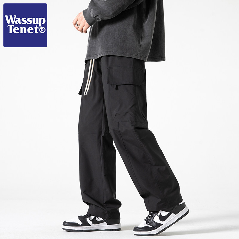 Wassup Tenet潮牌工装裤男2024秋季新款情侣宽松直筒百搭休闲裤子