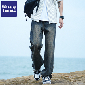 wasupten夏季水洗牛仔裤