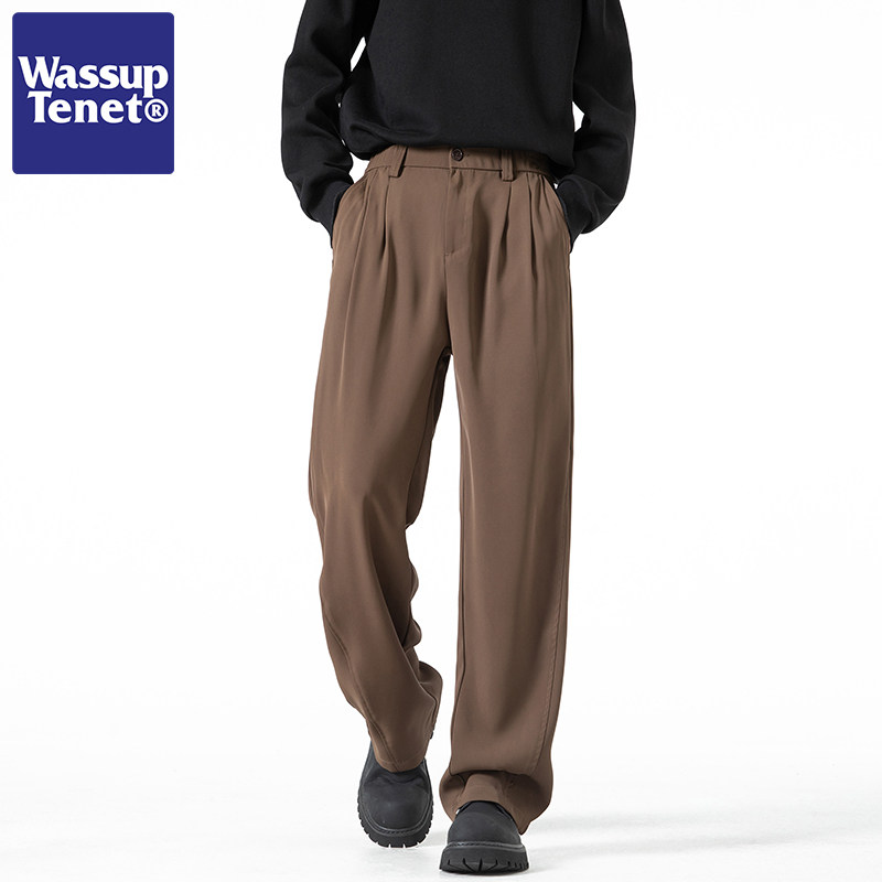 Wassup tenet直筒阔腿西装休闲裤男款春秋季情侣百搭直筒阔腿长裤