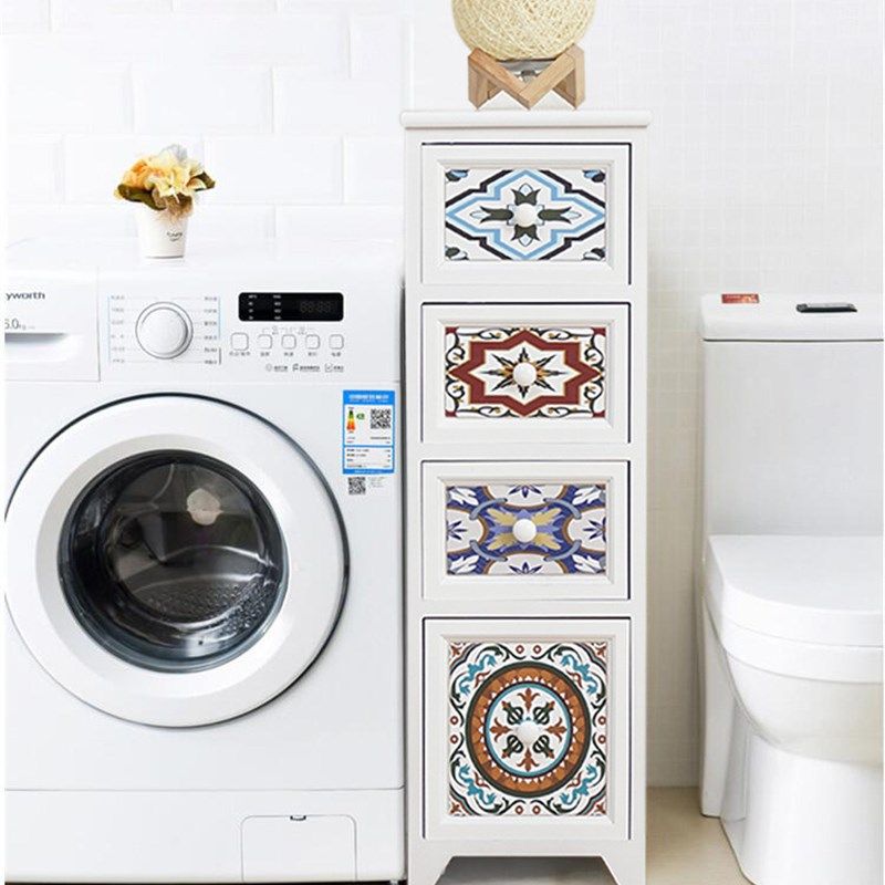 速发实屉彩绘夹缝收纳柜抽木窄柜卫生储五斗柜小柜子间物柜卧室边,住宅家具,斗柜,淘宝优惠券,粉丝福利购,淘宝优惠卷