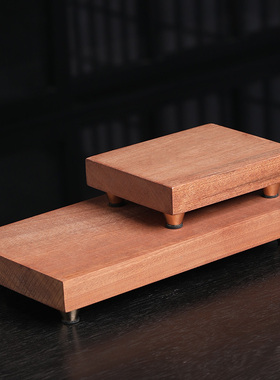 速发沙比利木刻工艺品佛像摆件底座长方形雕瓶奇石头茶宠底座实花