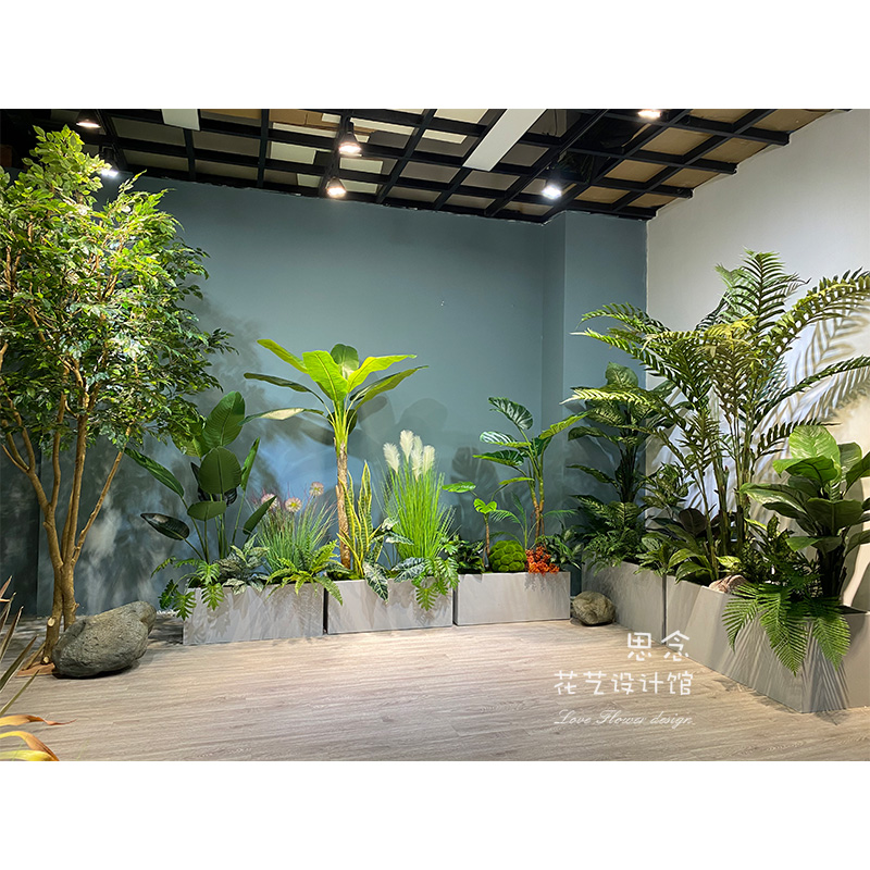 速发户外泥花植植物简欧绿箱花钵植物餐厅外部公园设计水大花盆