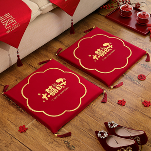 速发新娘敬酒改口喜垫子结拜坐福敬茶跪垫红色一对婚礼跪拜垫婚堂