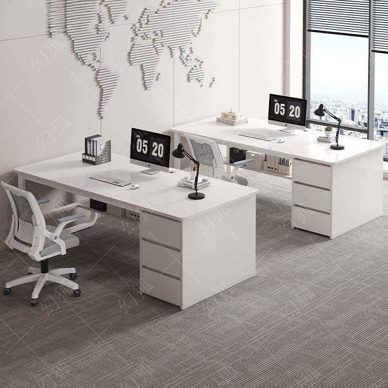 电脑桌台式家用办公桌子卧室学生学习书桌带抽屉简约写字桌椅组合