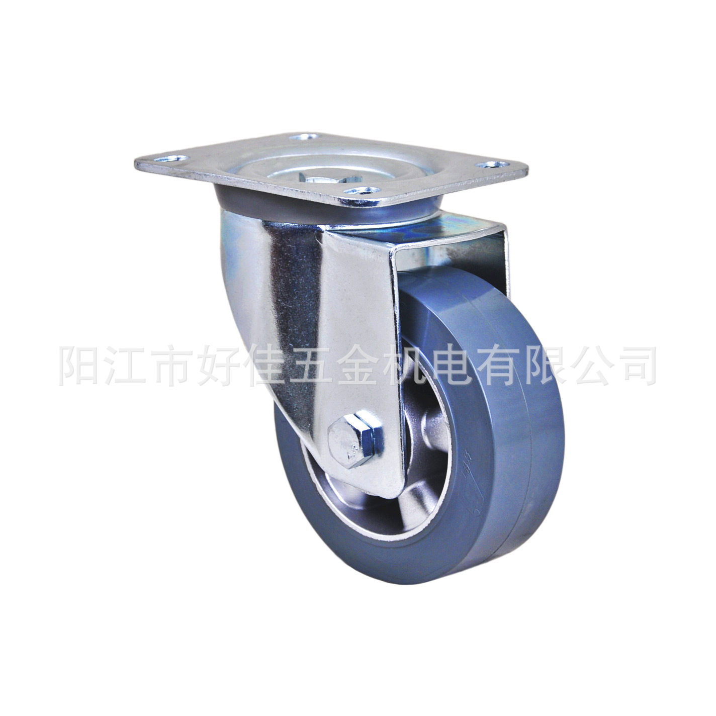 源头工厂产品125X50X55mm好佳牌欧洲款重型铝芯灰色橡胶万向轮