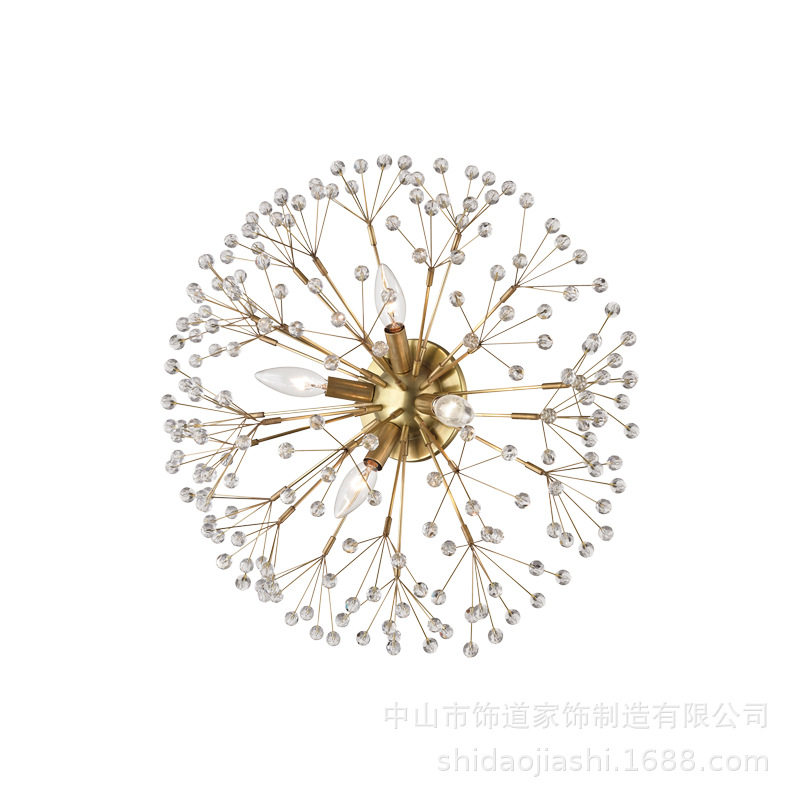 北欧个性创意网红吸顶灯创意个性蒲公英浪漫书房主卧灯轻奢卧室灯