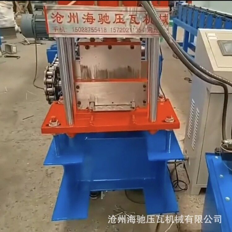 海驰设计生产200mm宽镀锌板免浇筑楼承板设备柳叶纹防滑板开平机