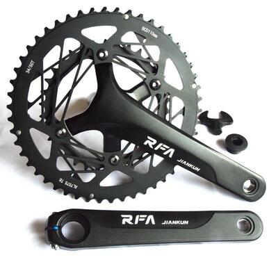 公路车牙盘折叠车齿盘34/50T双盘铝合金曲柄22速RFA中空轴105套件