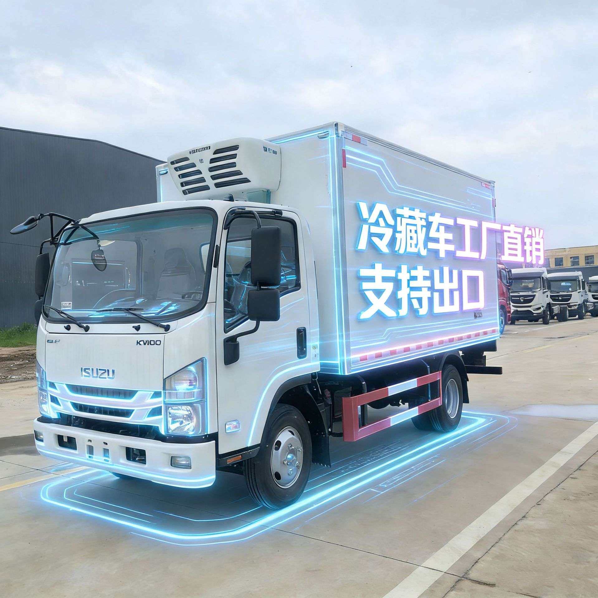 出口阿联酋冷链物流车出口9.6 米冷藏车 整车出口厂家