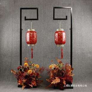 新款婚庆道具中式路引婚礼舞台布置中国风T台装饰摆件灯笼路引