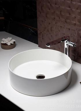 恒白台上盆丝嘉星钻时尚脸盆（圆型）K-90012T-0台上盆纤薄边盆