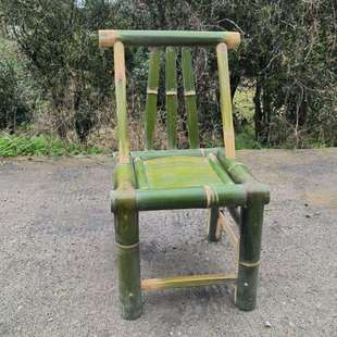 竹椅子农家纯手工制作纯楠竹成人靠背座椅竹编竹凳子老式传统椅