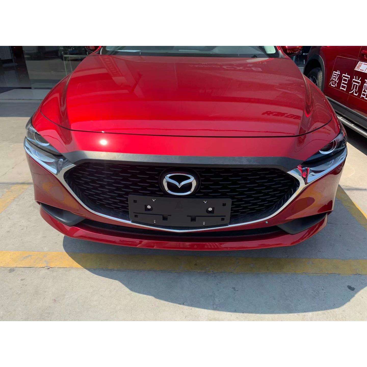 适用于19款马自达3abs电镀机盖饰条改装专用碳纤纹内饰