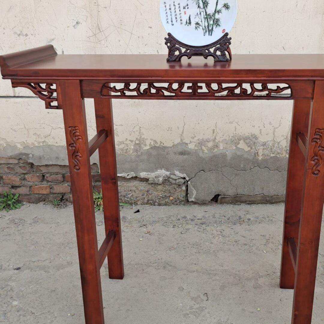 供桌条几仿古中式玄关香案翘头国学馆课桌椅简约条桌实木条案家具
