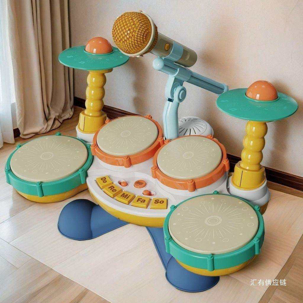 婴儿手拍鼓玩具儿童架子鼓早教乐器套装1-3岁宝宝音乐启蒙安全鼓