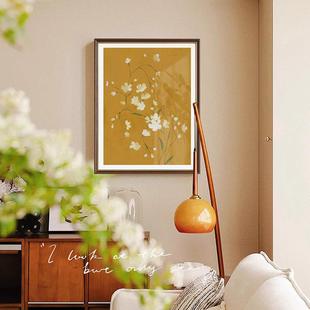 奶油风餐厅装 法式 饰画中古玄关柜摆画小众艺术客厅壁挂画 繁花