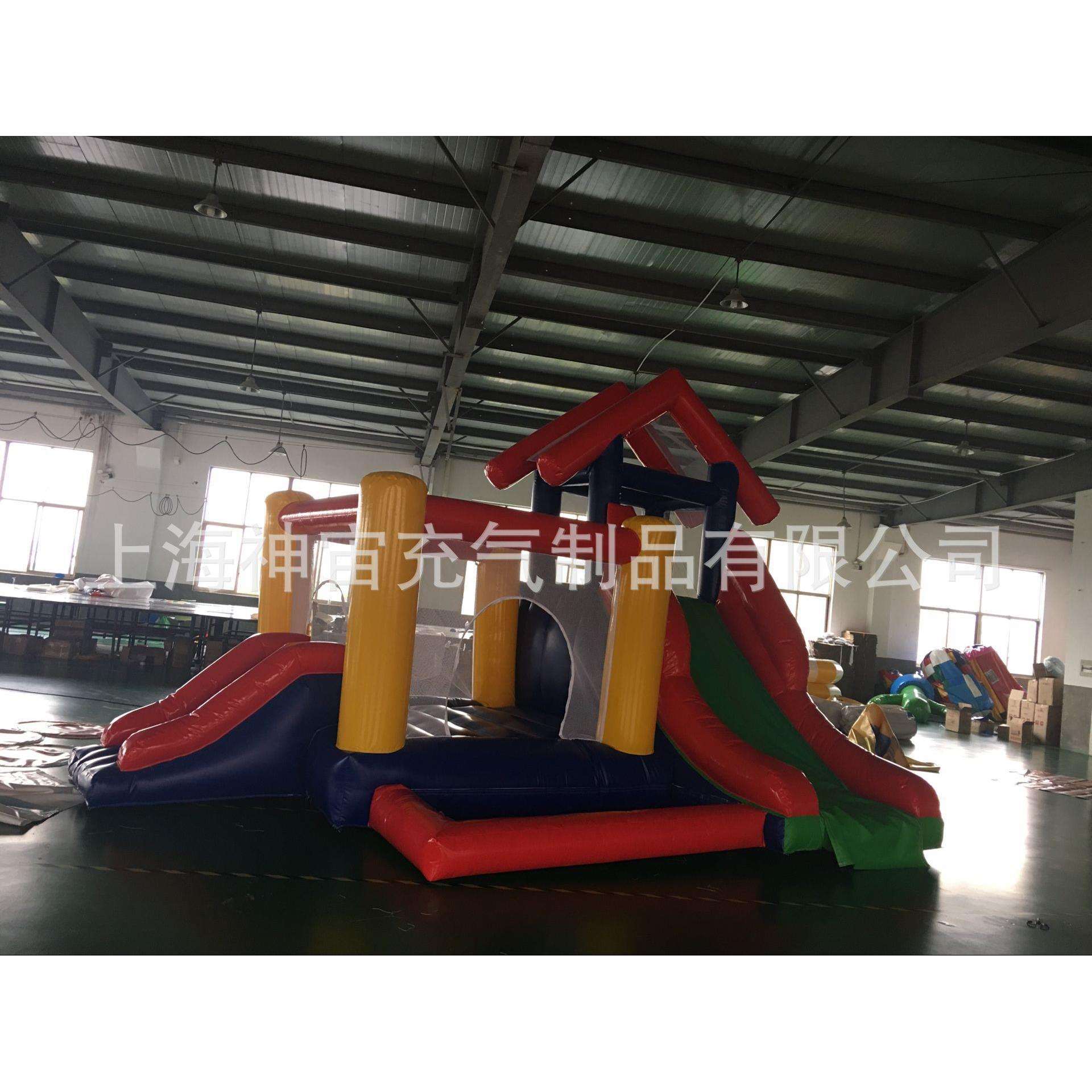 充气儿童小型水上滑梯水池组合水上乐园设备小型充气水滑梯